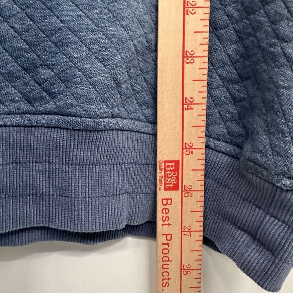Hatch Quilted Maternity Sweatshirt  Sz 2 (M)  Blue Round Neck Relaxed Loungewear - Picture 8 of 11